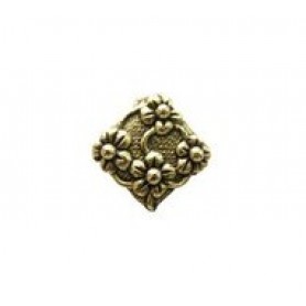 Raised Flower Square Bead #2163 Raised Flower Square Bead #2163