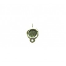 Riverstone Setting Earring Top with Loop #1722P