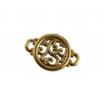 Round Filigree Connector-2 Loops #6339