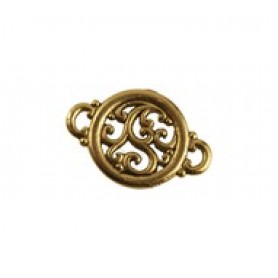 Round Filigree Connector-2 Loops #6339