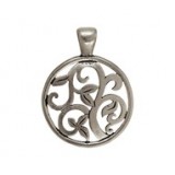Round Ornate Pendant- Open-Vine Motif #6431 Round Ornate Pendant- Open-Vine Motif #6431