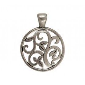 Round Ornate Pendant- Open-Vine Motif #6431