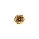 Ruffled Round Eartop - with Post For Stones #6439