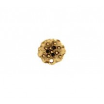 Ruffled Round Eartop - with Post For Stones #6439