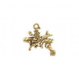 Santa In A Plane with Present - Self Linker #4391SL Santa In A Plane with Present - Self Linker #4391SL