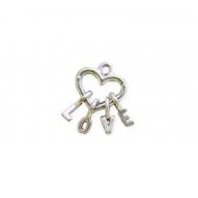 Heart with Hanging Letters L-O-V-E - Self Linker #2984SL