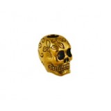 Skull Bead with Decorative Leaf Motif #6254 Skull Bead with Decorative Leaf Motif #6254