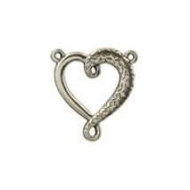 Sprinkle Textured Heart Connector #4505