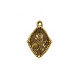 St. Therese with Cross Diamond Shape Medallion #6391 St. Therese with Cross Diamond Shape Medallion #6391
