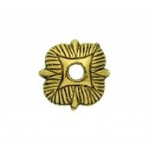 Striated Square Bead Cap #4516