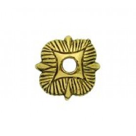 Striated Square Bead Cap #4516