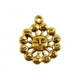 Sun with Zodiac - with Stones #2372ST Sun with Zodiac - with Stones #2372ST