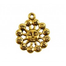 Sun with Zodiac - with Stones #2372ST