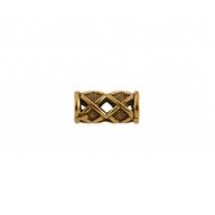 Textured Diamond Tube Bead #3151