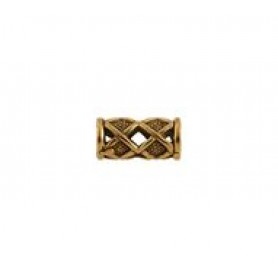 Textured Diamond Tube Bead #3151