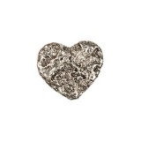 Textured Heart Bead #6511