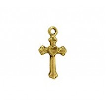 Tiny Cross with Heart #1629