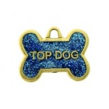 "Top Dog" Dog Tag with Glitter #4533GL "Top Dog" Dog Tag with Glitter #4533GL