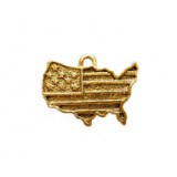 USA with Flag - God Bless America #2582