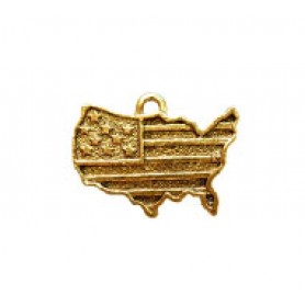 USA with Flag - God Bless America #2582