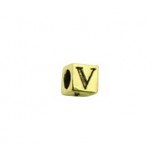 'V' Block Letter Bead #V_BL 'V' Block Letter Bead #V_BL